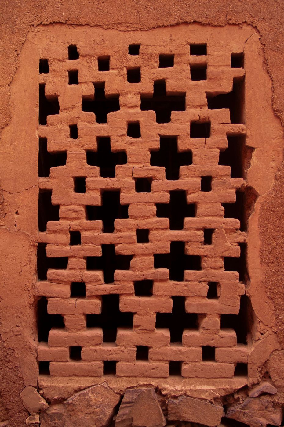 Claustra ajouré en terre cuite